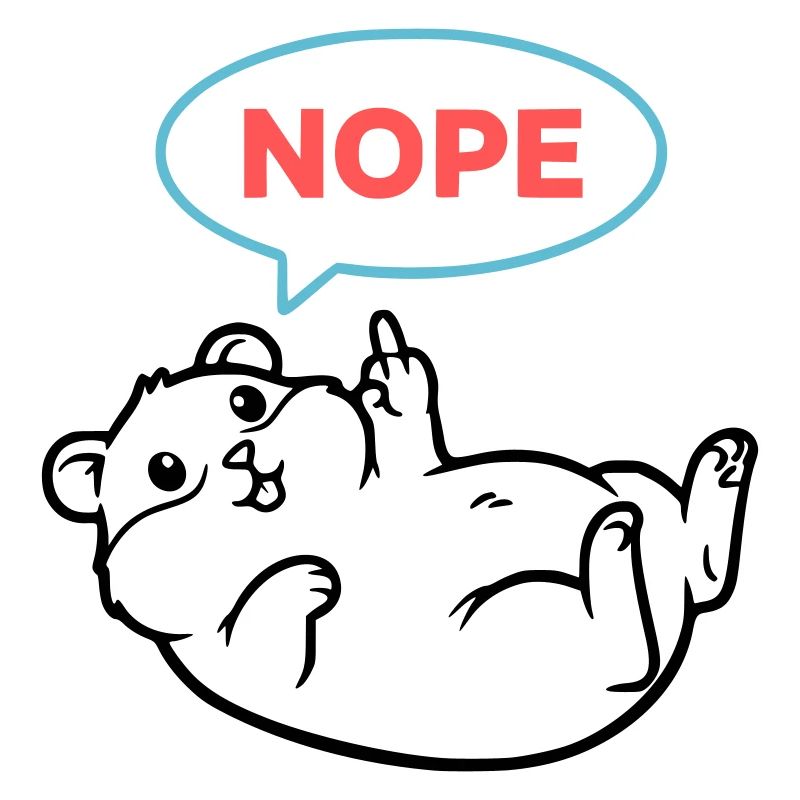 Hamster Nope Comic Coloré