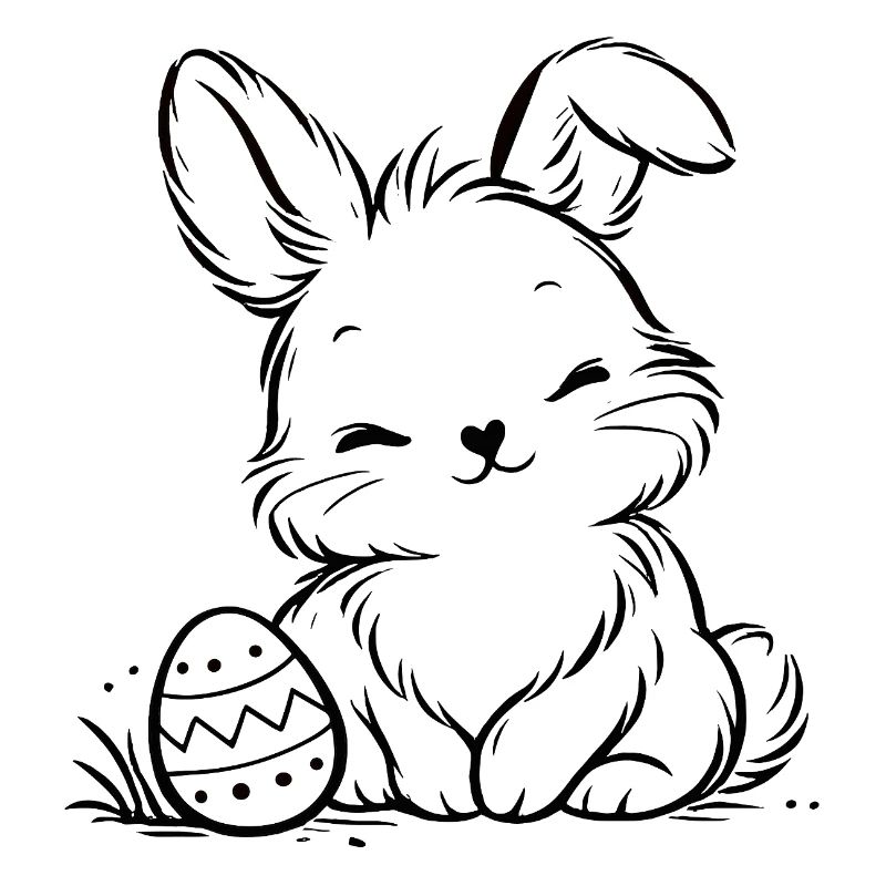 Easter bunny with Easter egg