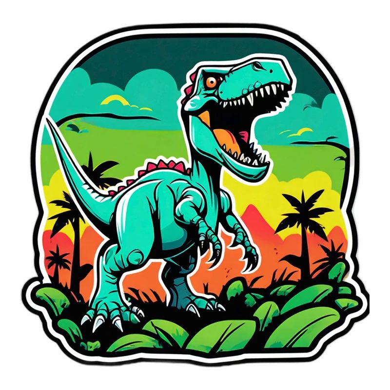 Neon Tropical T-Rex