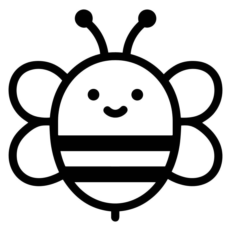 Smiling Minimalist Bee