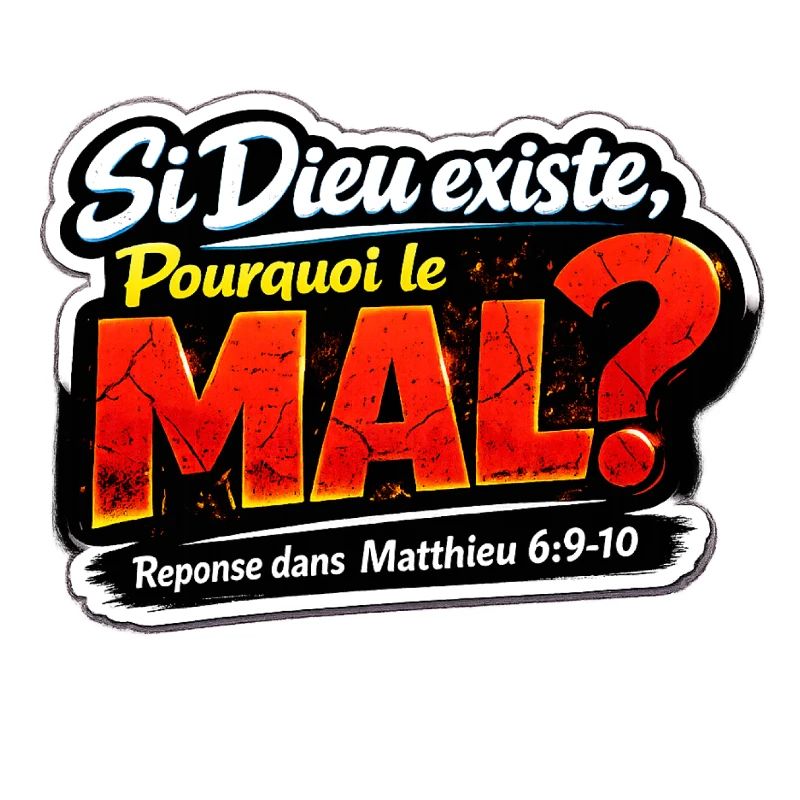 Si Dieu Existe Pourquoi le Mal Sticker