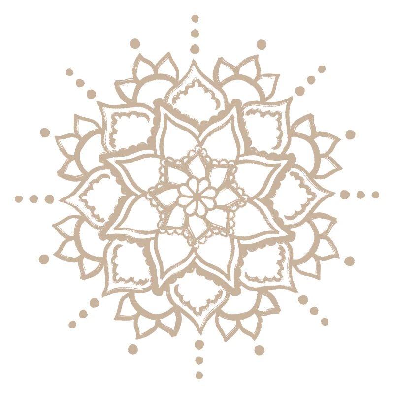 Beige Mandala-Blüte