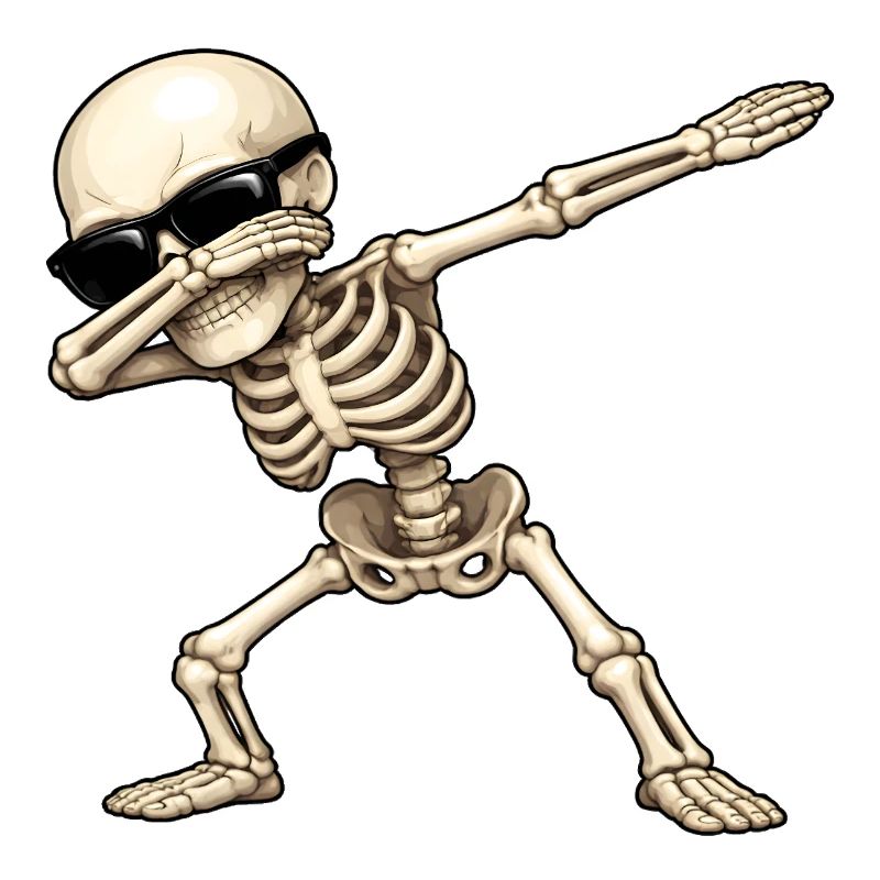Dabbing Skelett