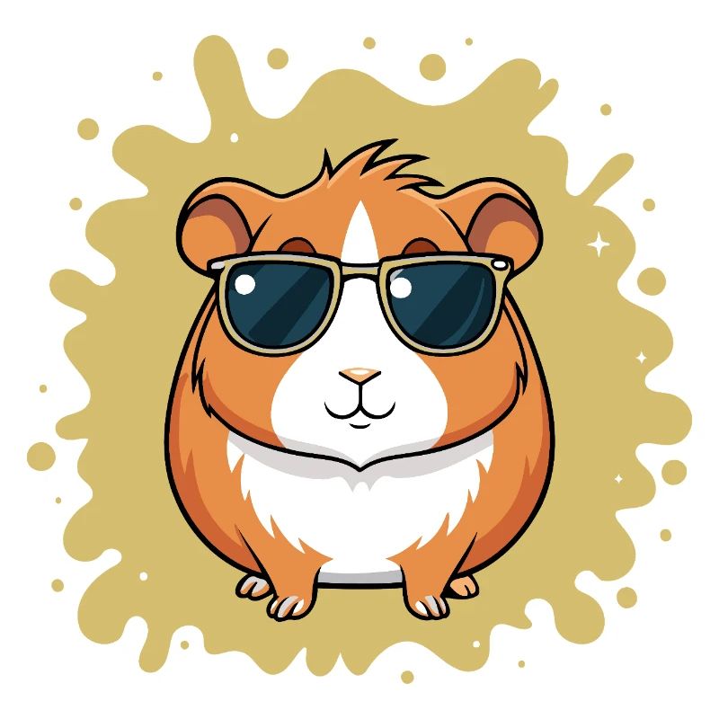 Cooler Hamster mit Sonnenbrille