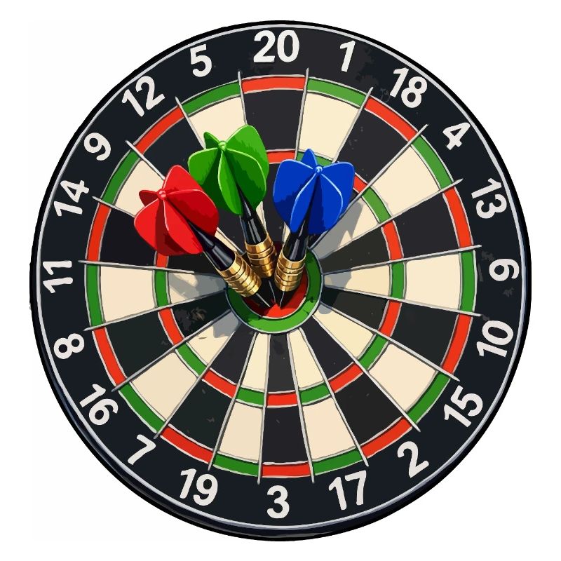 Dartboard Bullseye Three Darts