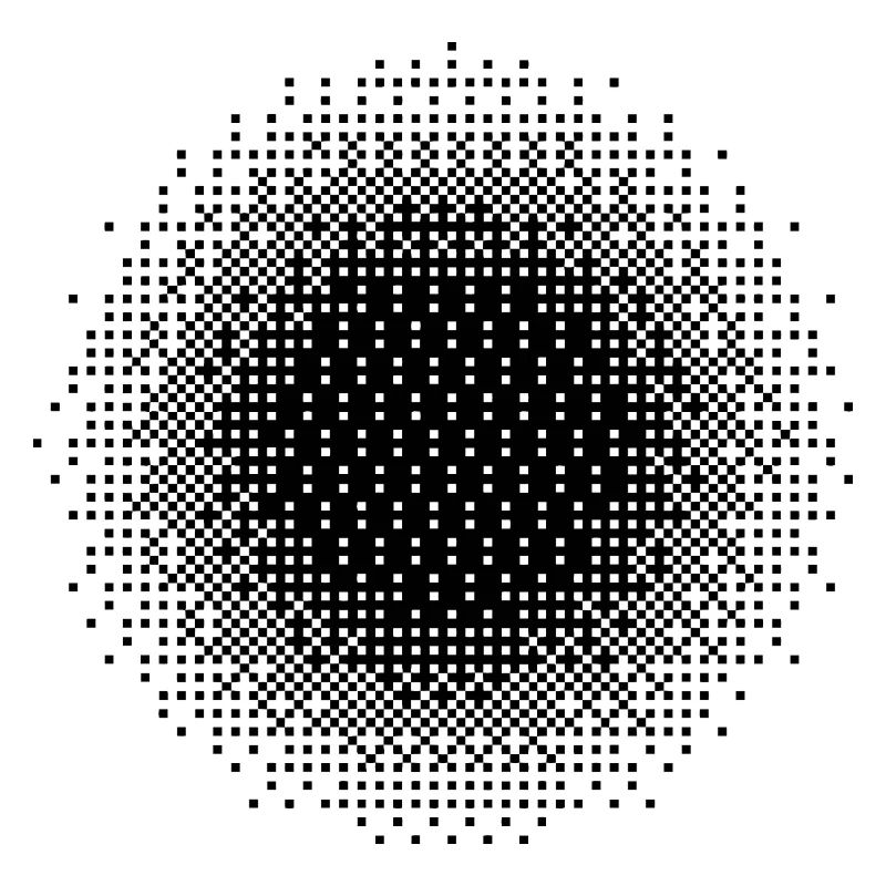 Pixeliertes Kreisdesign