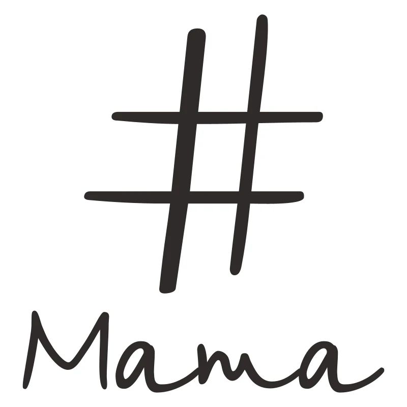 #Mama – Modern Hashtag Text Design