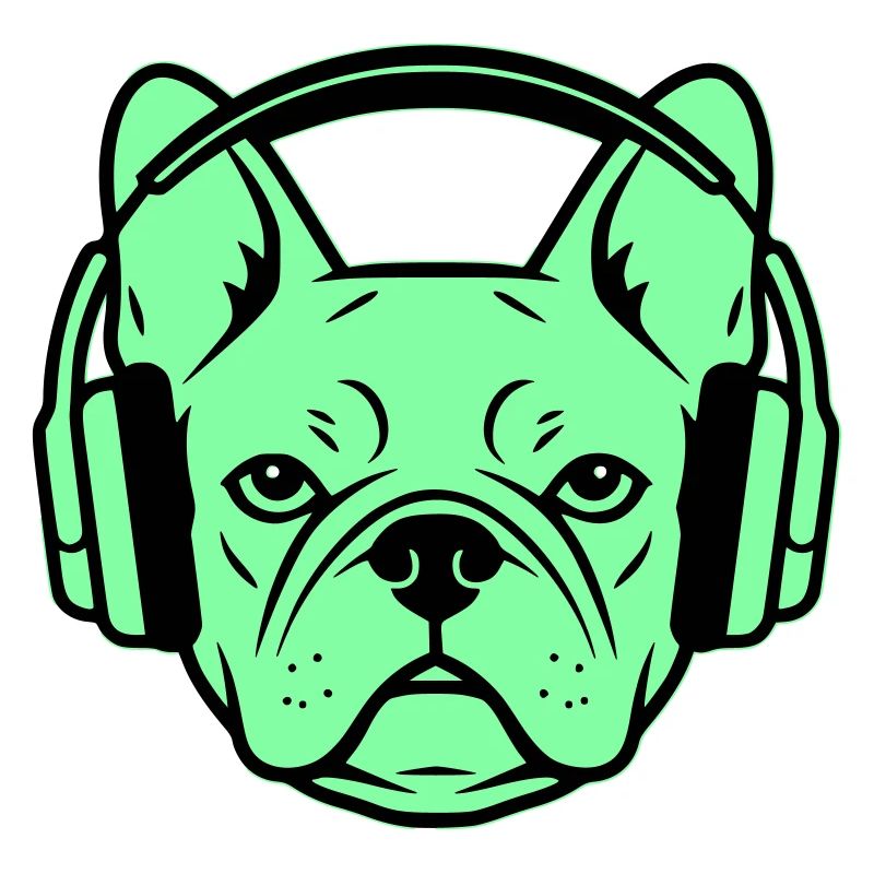 Frenchie Kopfhörer Gamer Hund