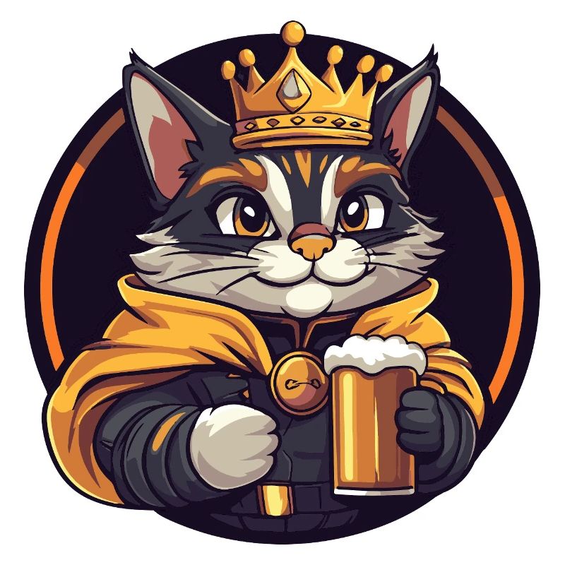 Katze Bier Lustig