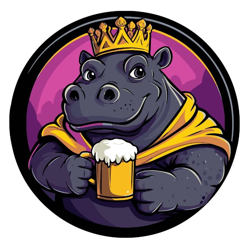 Nilpferd Bier Lustig