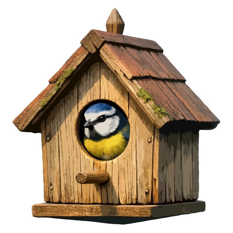 Vogelhaus Blau