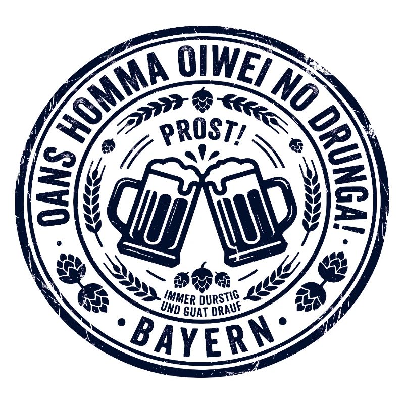 Oans hamma oiwei no – Bavarian logo