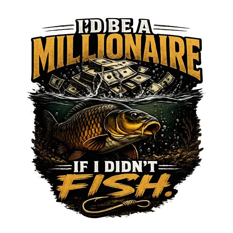 I’d Be A Millionaire If I Didn’t Fish Carp Design