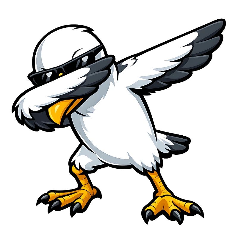 Dabbing Möwe