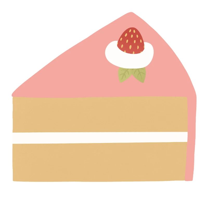 Rosa Erdbeerkuchen-Scheibe Illustration
