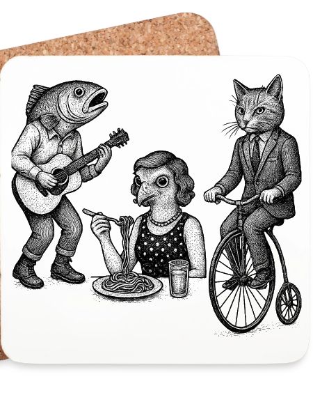 Verspieltes Tiertrio-Parade