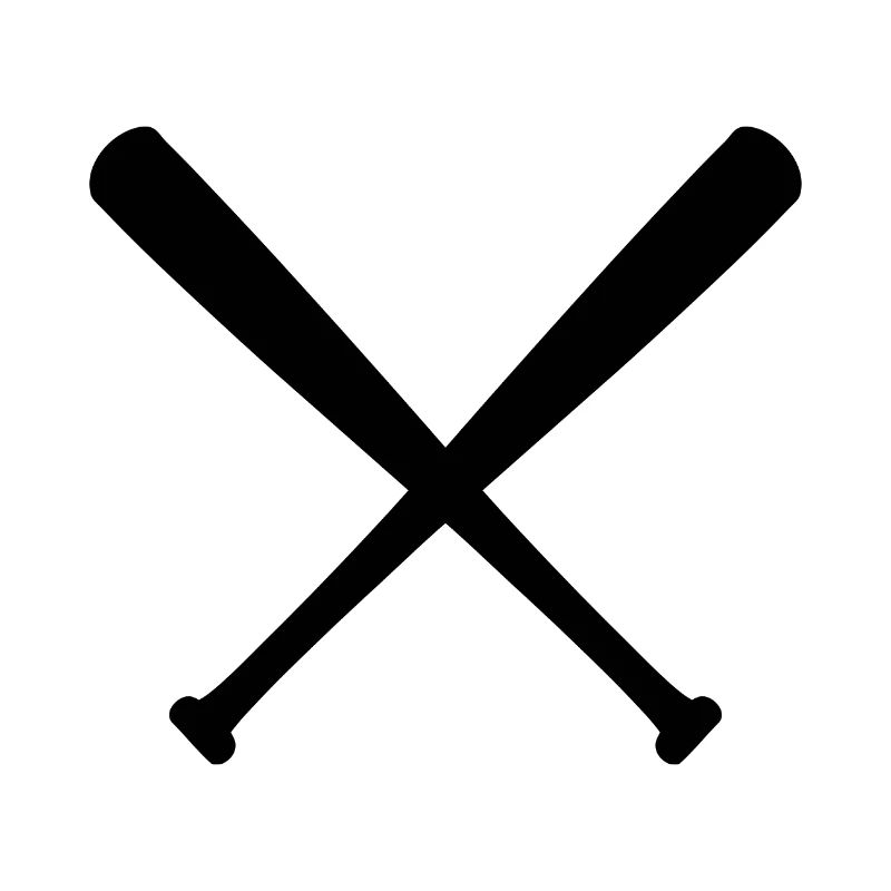 Bats de baseball croisés