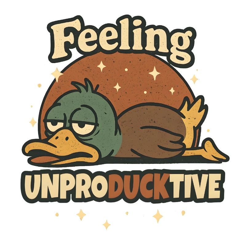 Feeling Unproductive Duck Word Game
