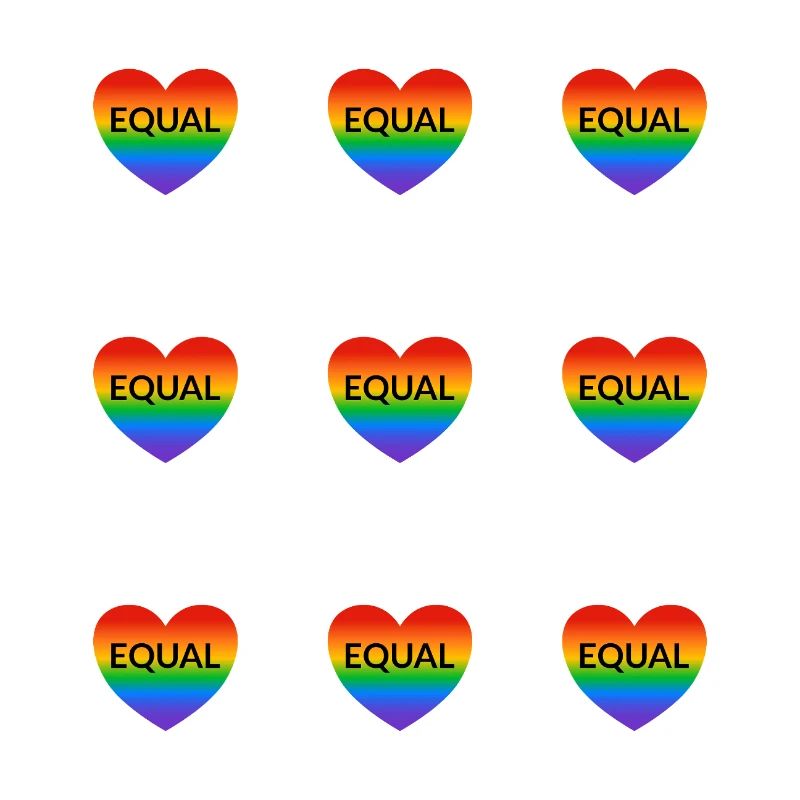 Rainbow Equal Heart LGBT Pride