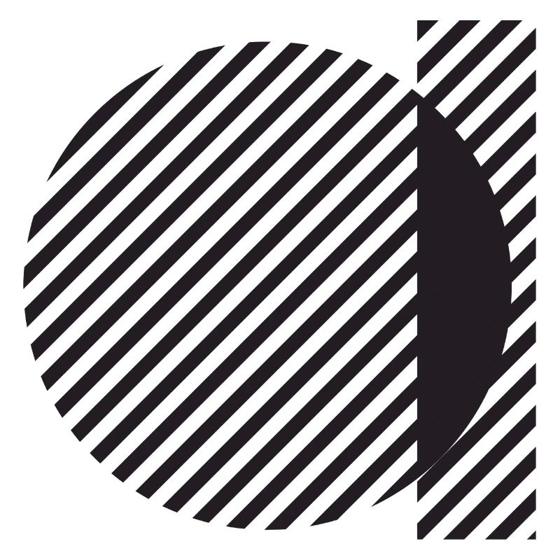 Diagonal Stripe Circle Abstract