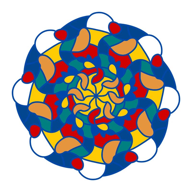 Helles Kaleidoskop-Mandala