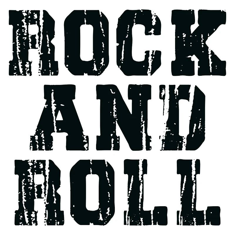 Rock and Roll Typographie Audacieuse et Usée