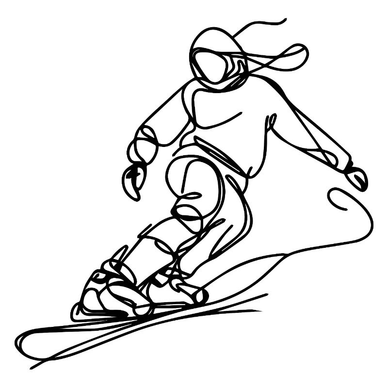 Snowboarder Zeichnung