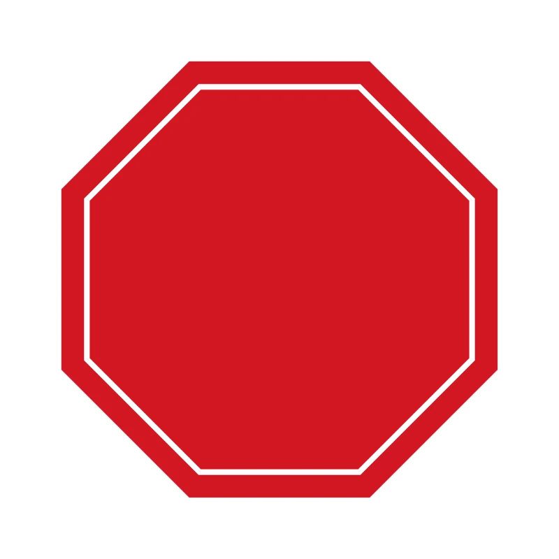 Blank Stop Sign
