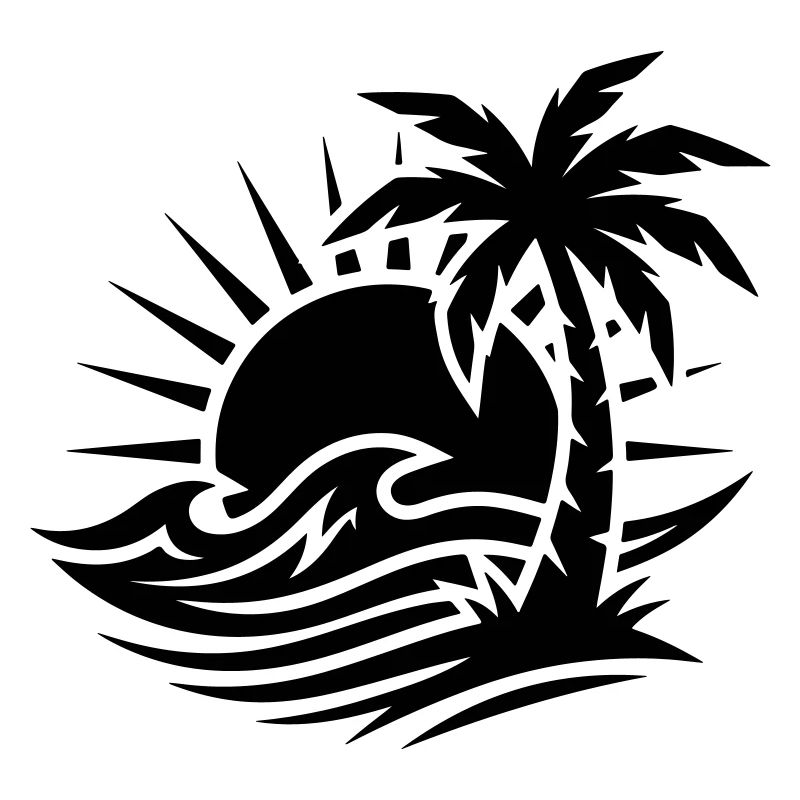 Océan Palm Tree Beach