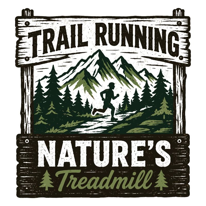 Panneau de la course sur sentier : Nature