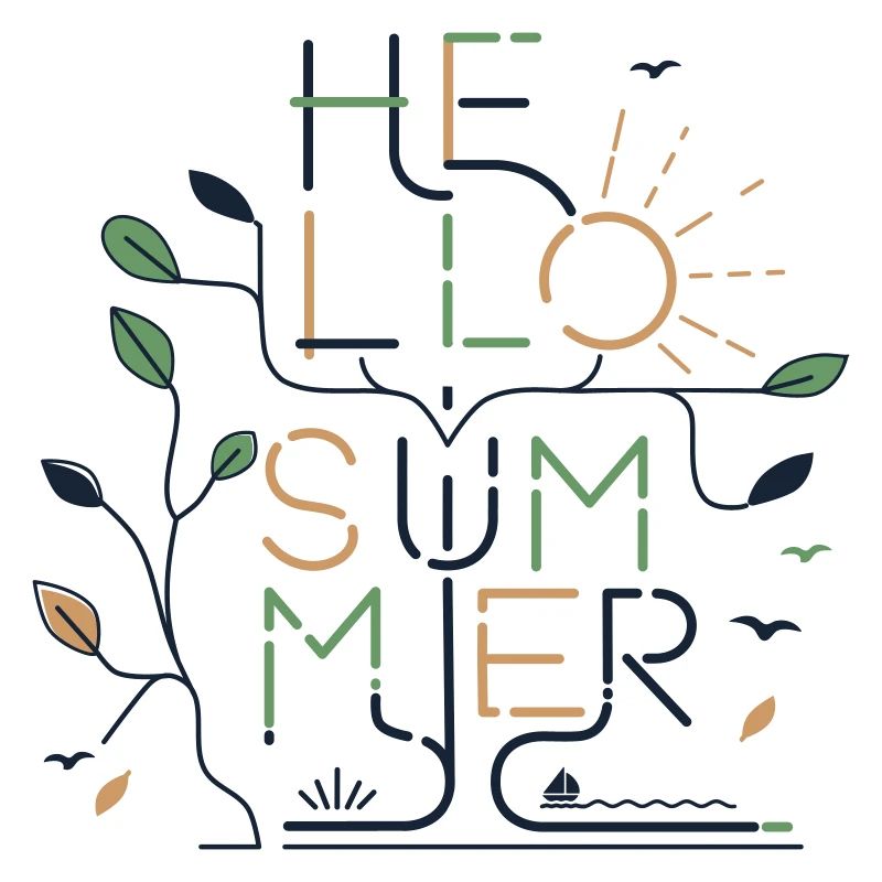HELLO SUMMER VIBES – Minimale Monoline