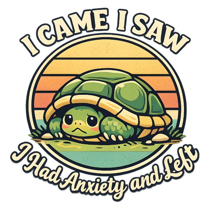 I came saw left scared turtle