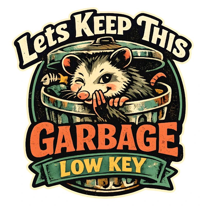 Garbage Low Key Waschbär