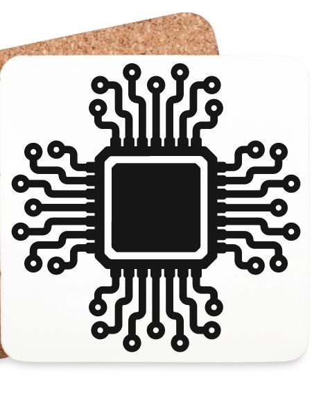 KI-Mikrochip-Schaltleitungssymbol