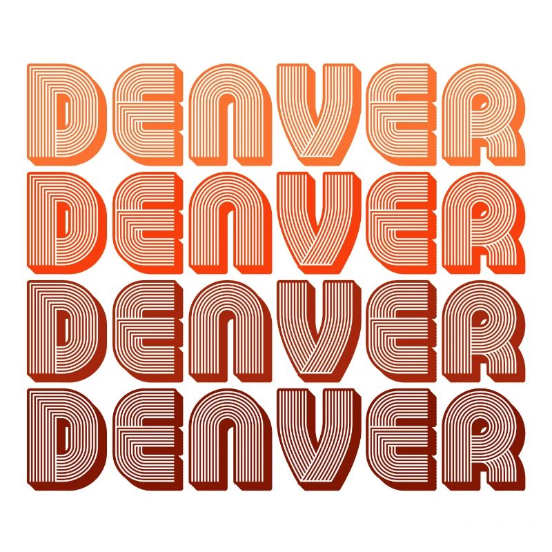 Denver Gradient Retro Pattern