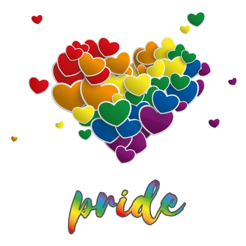Rainbow Hearts Splash Pride