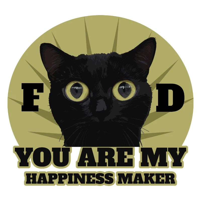 Chat noir mignon