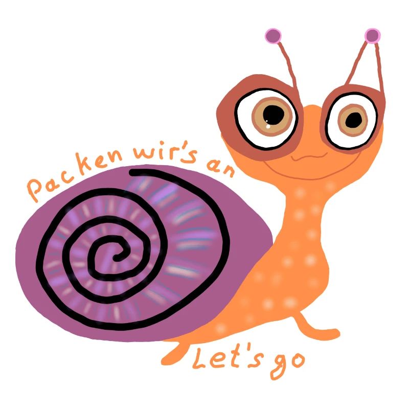 Schnecke mit Spruch