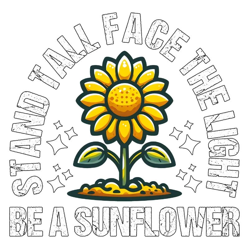 STAND TALL FACE THE LIGHT BE A SUNFLOWER