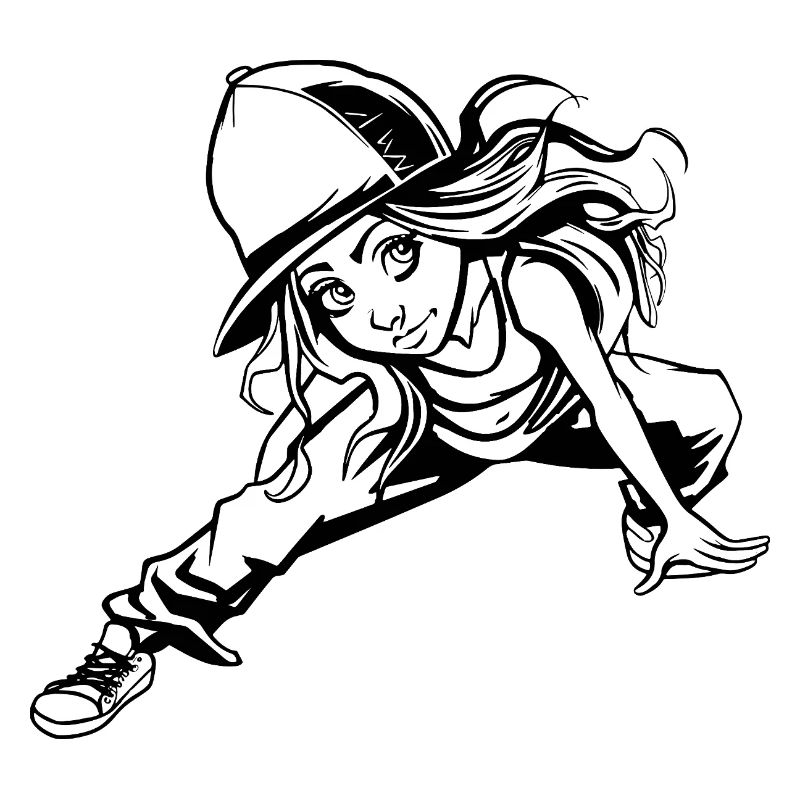 Fille de breakdance