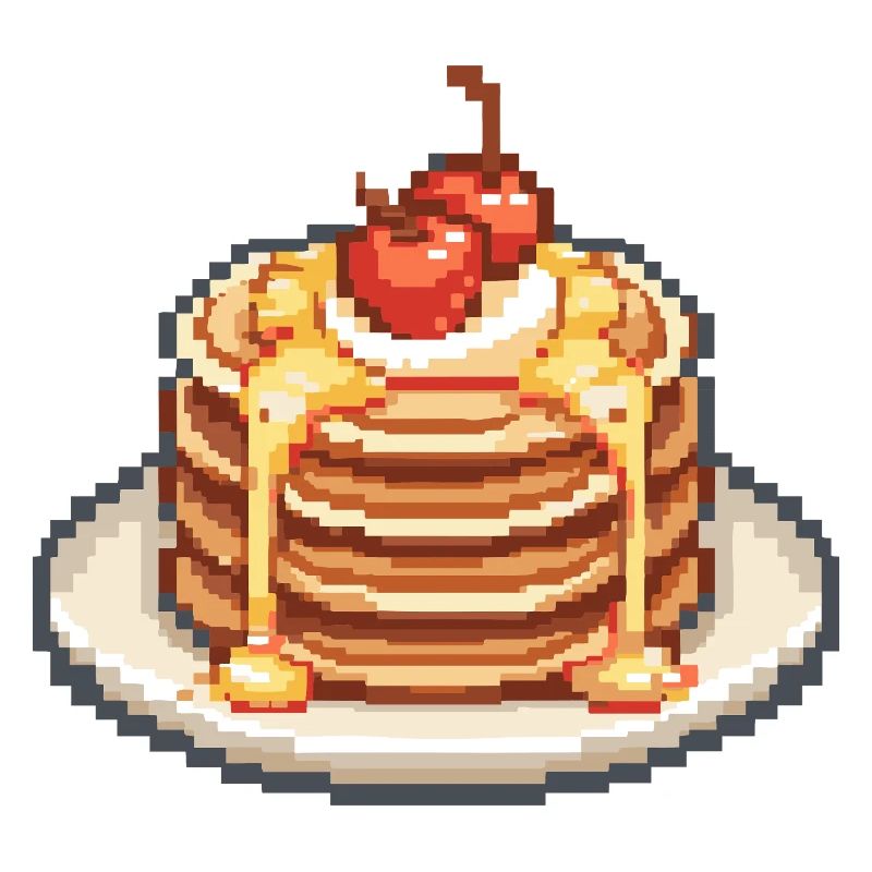 Cerises Pixel Pancake