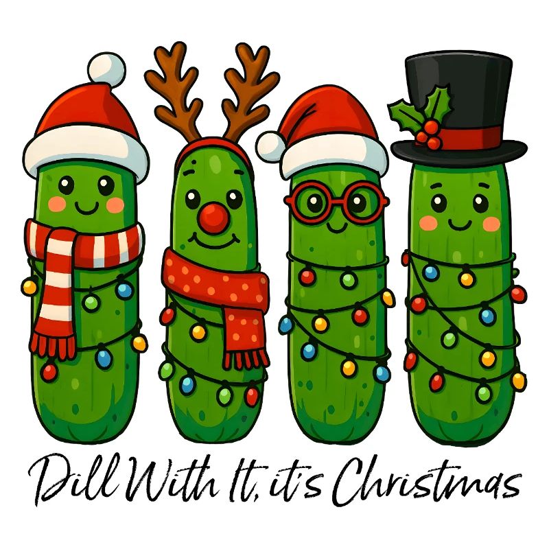 Cornichons de Noël drôles d’aneth avec son design