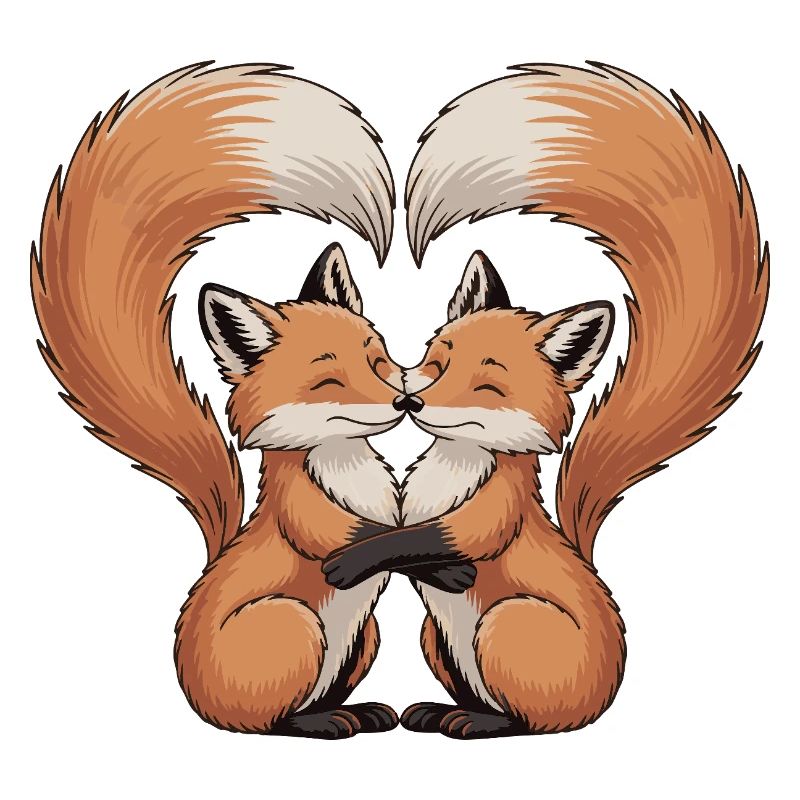 Fuchs Paar Herz