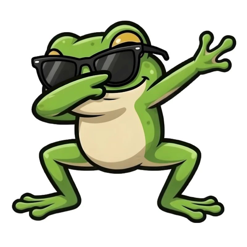 Dabbing Frosch