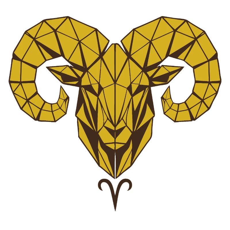 Geometrischer Gold-Widder