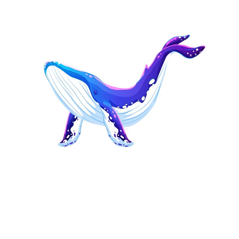 Conception de baleine bleue et de plongeur