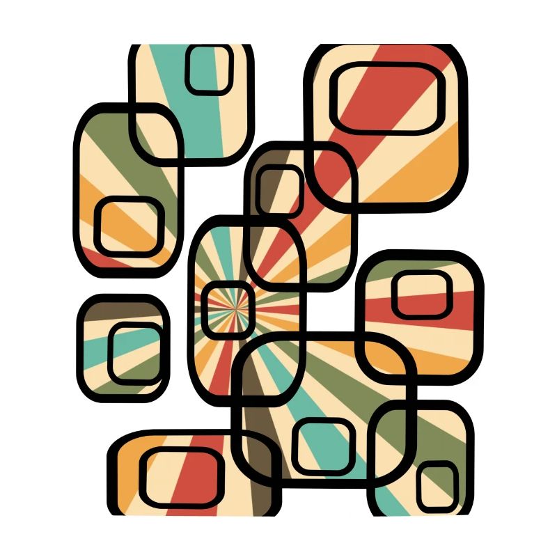 70s wallpaper pattern cuboid retro pattern