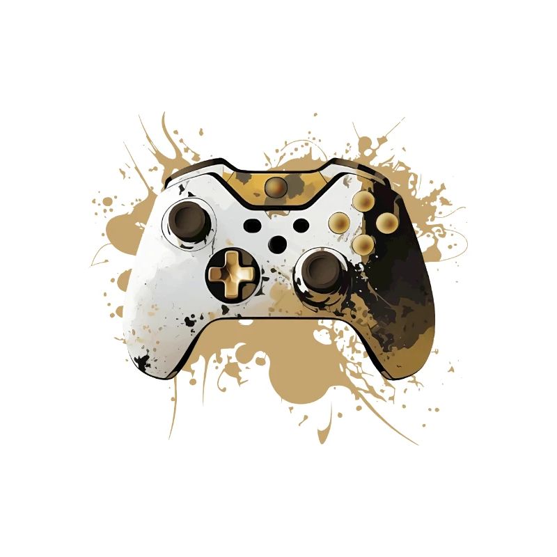 Golden Premium Gaming Controller Splash Art