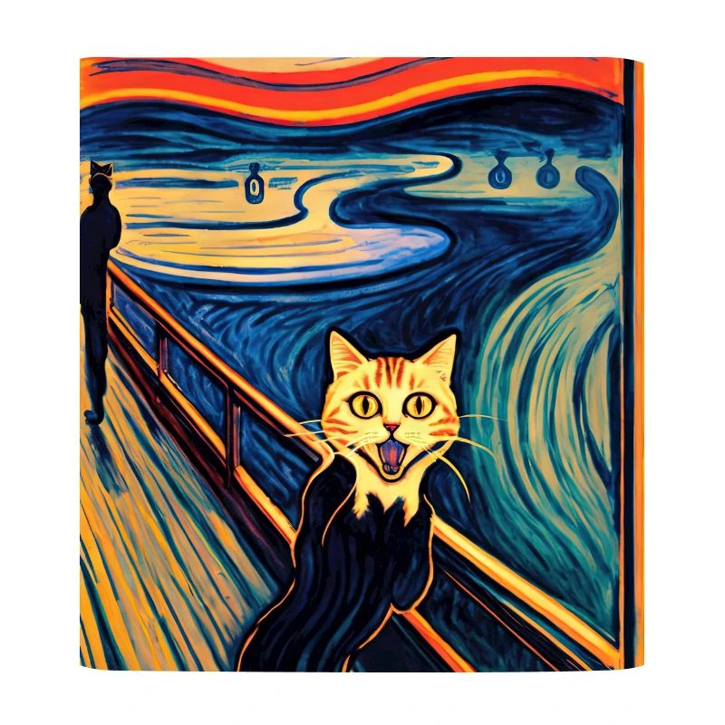Impressionistic Cat Screaming Impressionism Cats