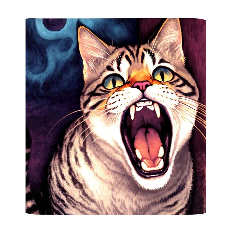 Impressionistic Funny Cat Screaming Impressionism